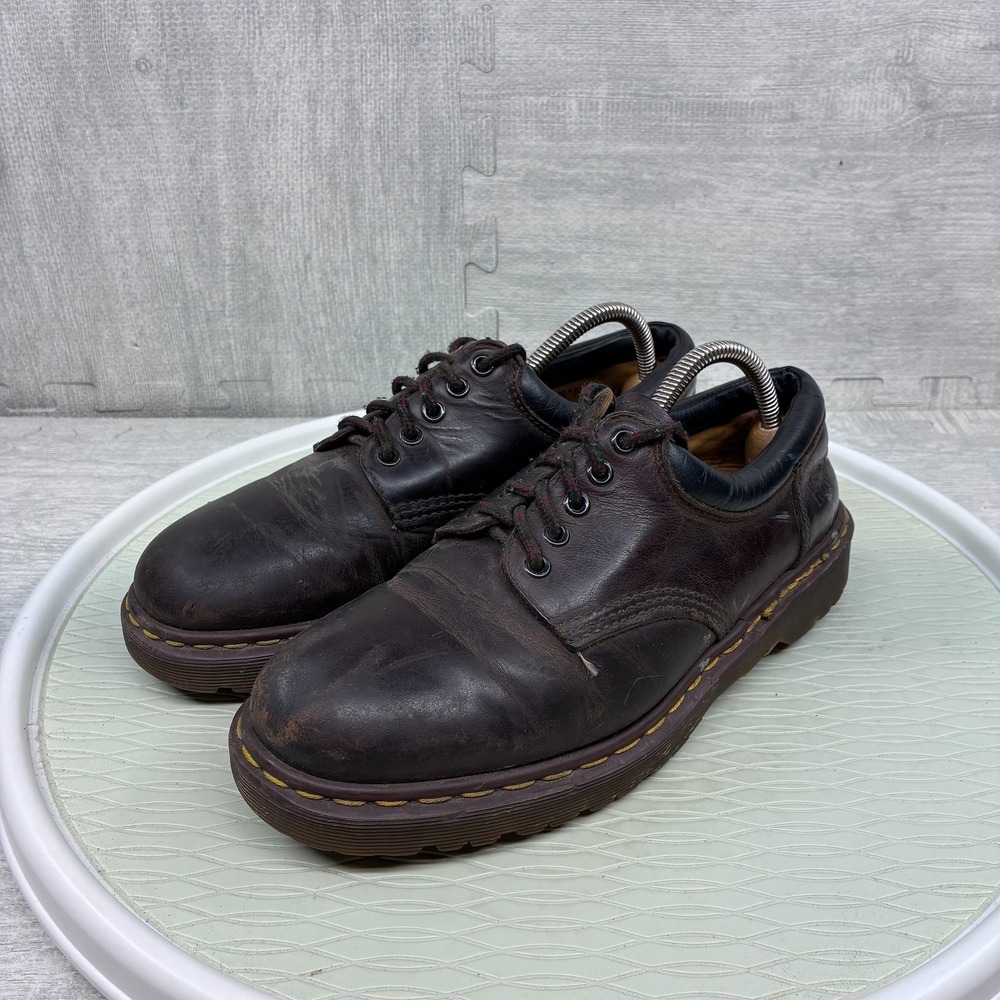 Vintage Dr. Martens 8053 Shoes Mens 9 Brown Leather Made In England Oxford